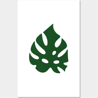 Monstera Leaf Pattern Posters and Art